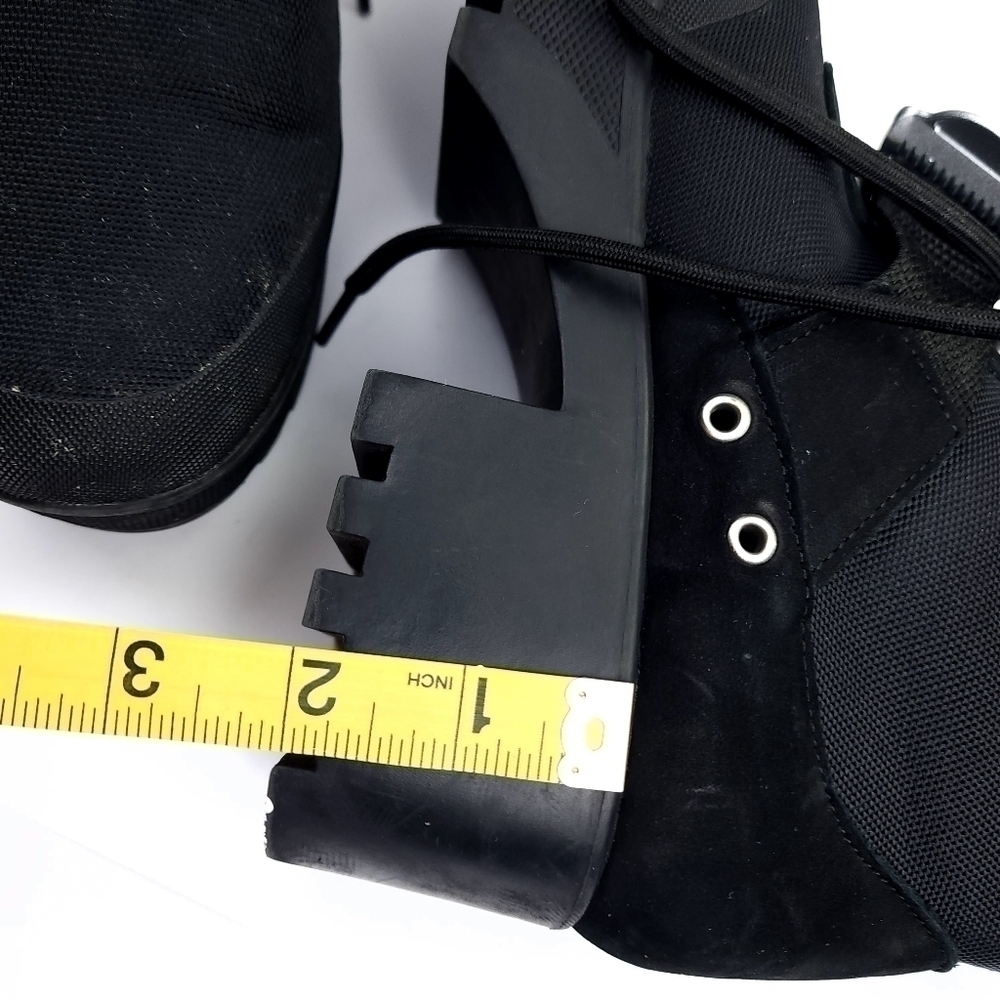 Steve Madden Sz 8.5m Black Platform Boots - Picture 7 of 13